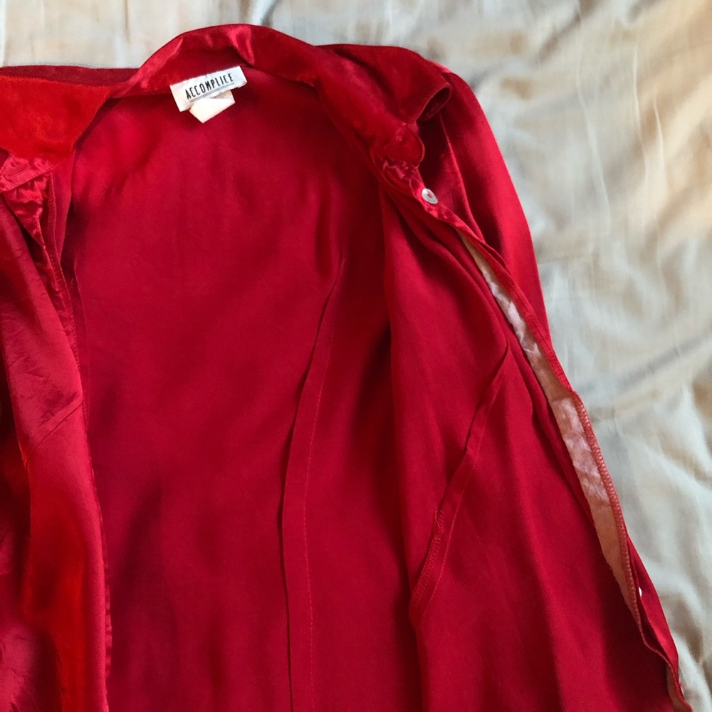Accomplice Satin Button-Up - Picture 4 of 4